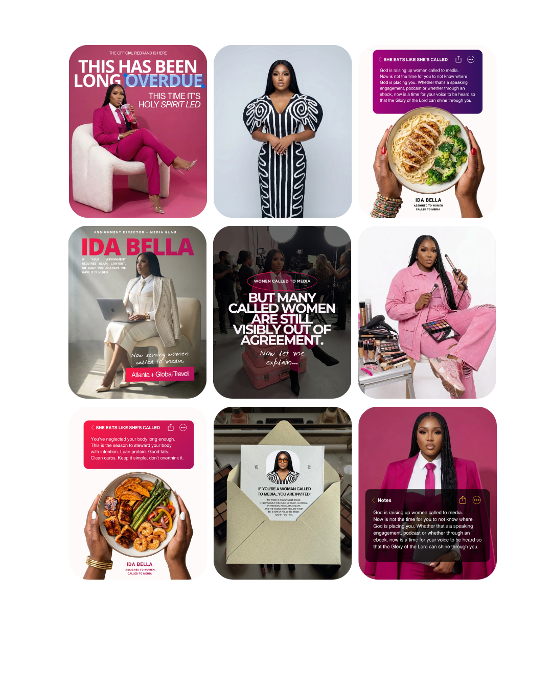 Personal brand identity system — magazine-style covers and content