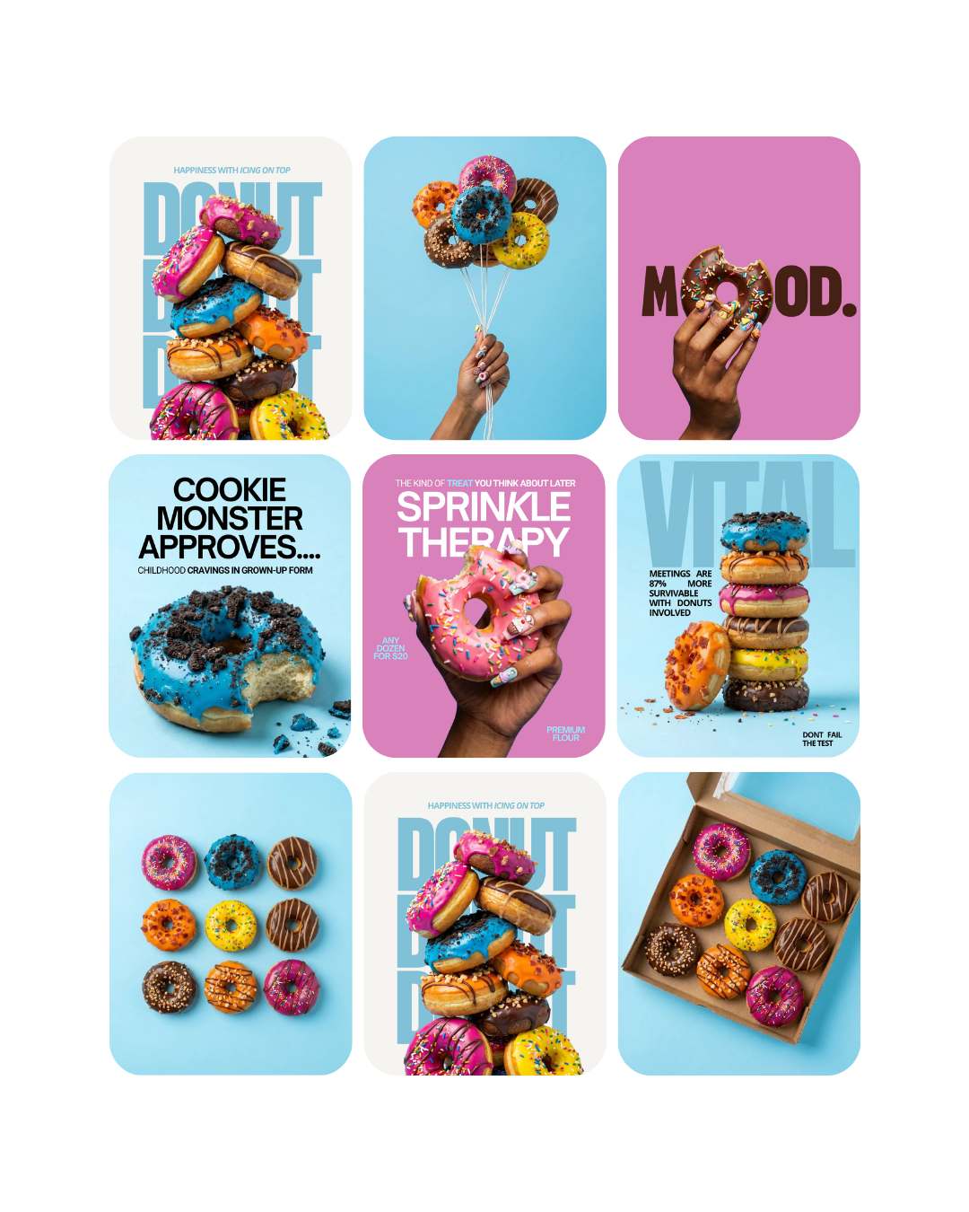Product brand campaign — playful color and poster-driven visuals